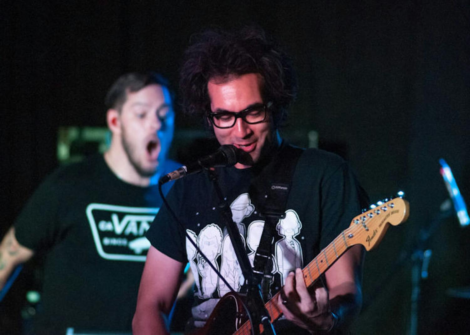 Singer and songwriter Justin Pierre performs with the rest of his band, Motion City Soundtrack, at High Dive on Nov. 6. Relient K and Driver Friendly also played at the show.