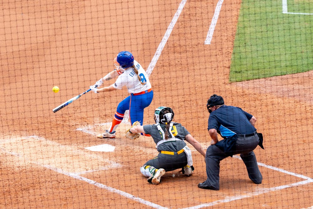 Sophomore catcher Jocelyn Erickson goes to bat in the Gators' 4-2 win over the Baylor Bears on Friday, May 24, 2024. 