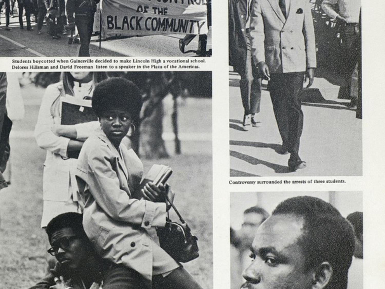 A page in the 1970 UF yearbook dedicated to black students. 