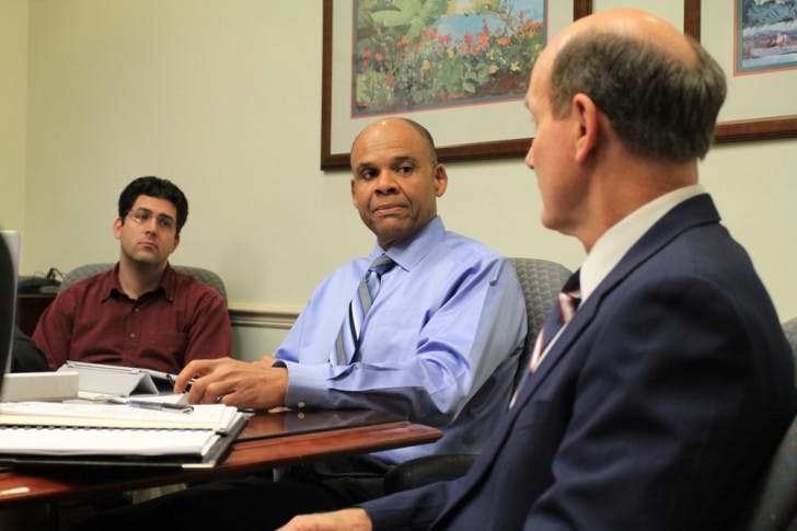 Bernard Mair, associate provost of undergraduate affairs, speaks at UF's anti-hazing task force meeting Monday afternoon.