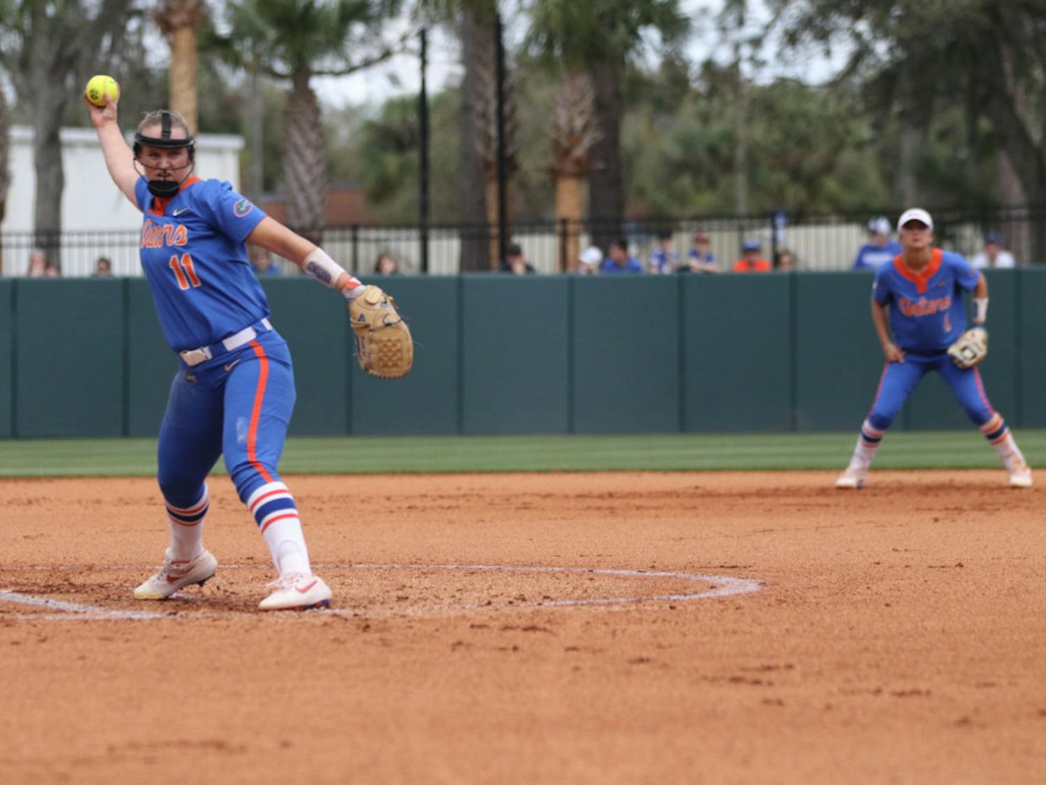 Kelly Barnhill pitched two innings and allowed six hits and four runs in the Gators 7-1 loss to UCLA on Wednesday.