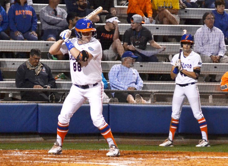 Bailey Castro bats during Florida’s 6-0 win against Jacksonville on Feb. 19, 2014, at Katie Seashole Pressly Stadium.