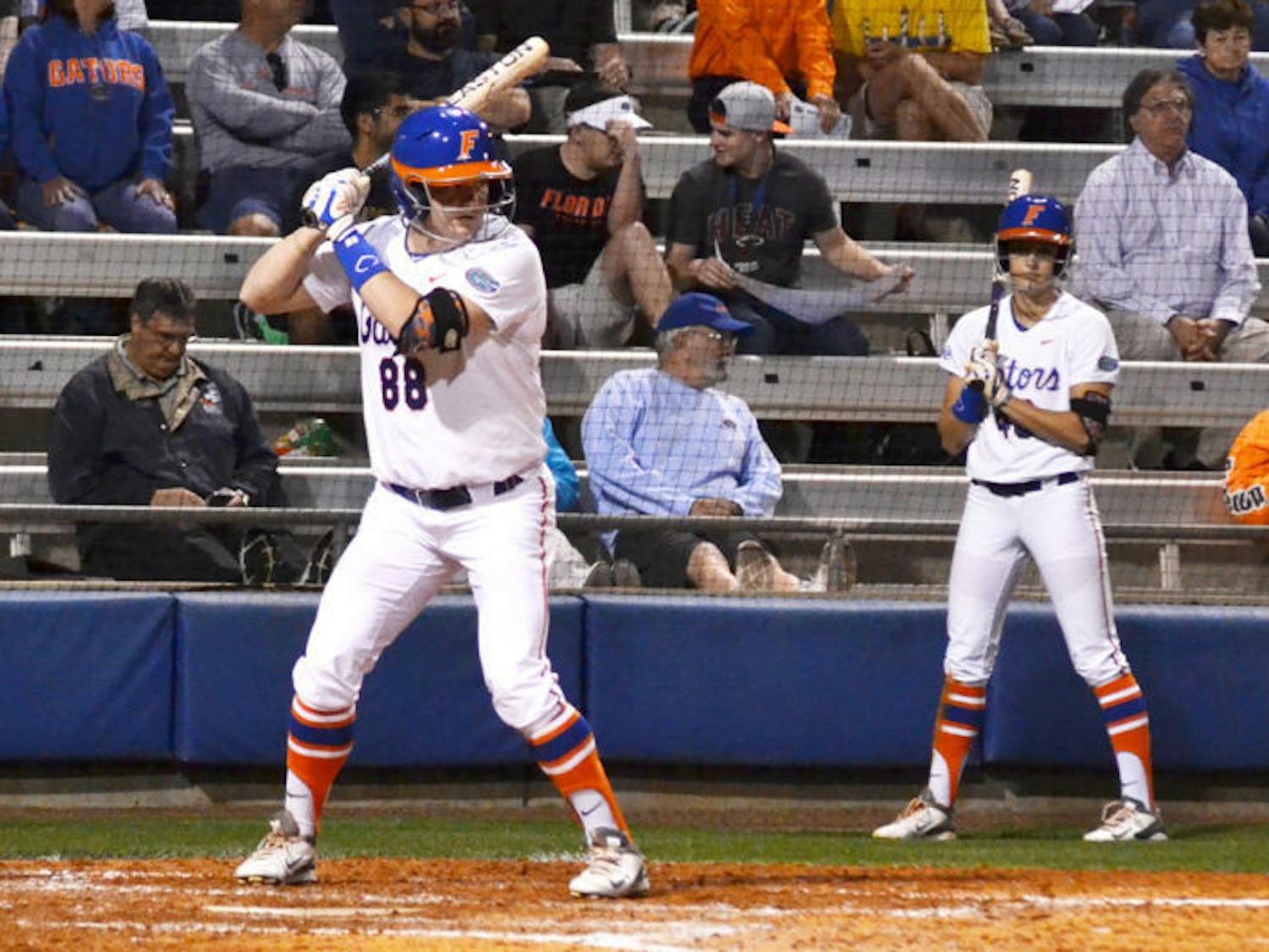 Bailey Castro bats during Florida’s 6-0 win against Jacksonville on Feb. 19, 2014, at Katie Seashole Pressly Stadium.
