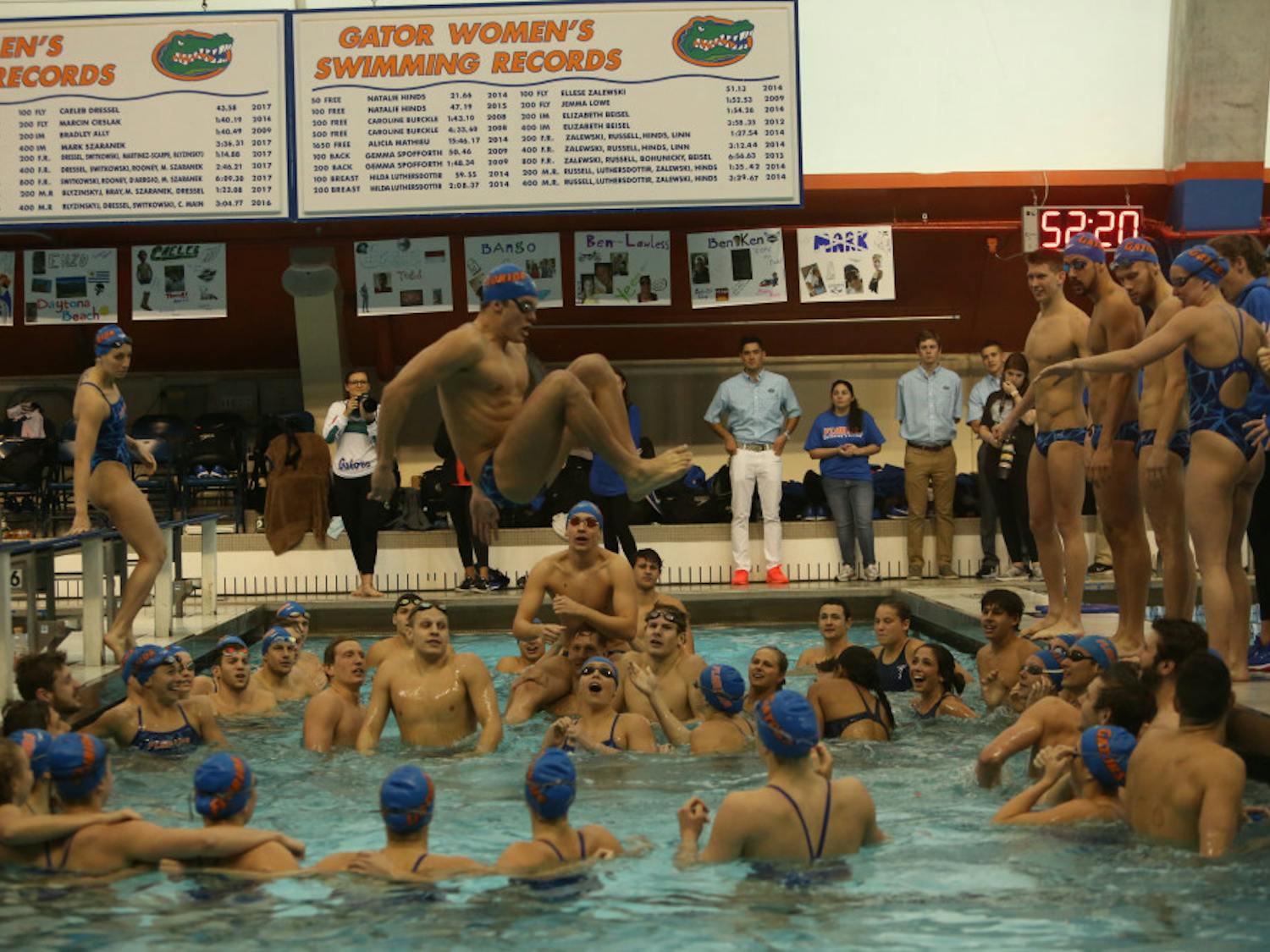 Thirty-six Gators swimmers qualified with B-cut times at the Last Chance Meet this past weekend.  