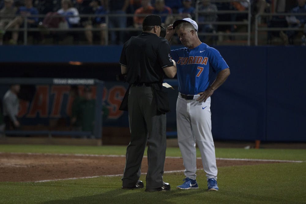 <p><span id="docs-internal-guid-1072747d-7fff-32d5-b86c-b0b9f6fb2484"><span>Coach Kevin O'Sullivan and the Florida baseball team were eliminated in the first round of the SEC Tournament on Tuesday.</span></span></p>