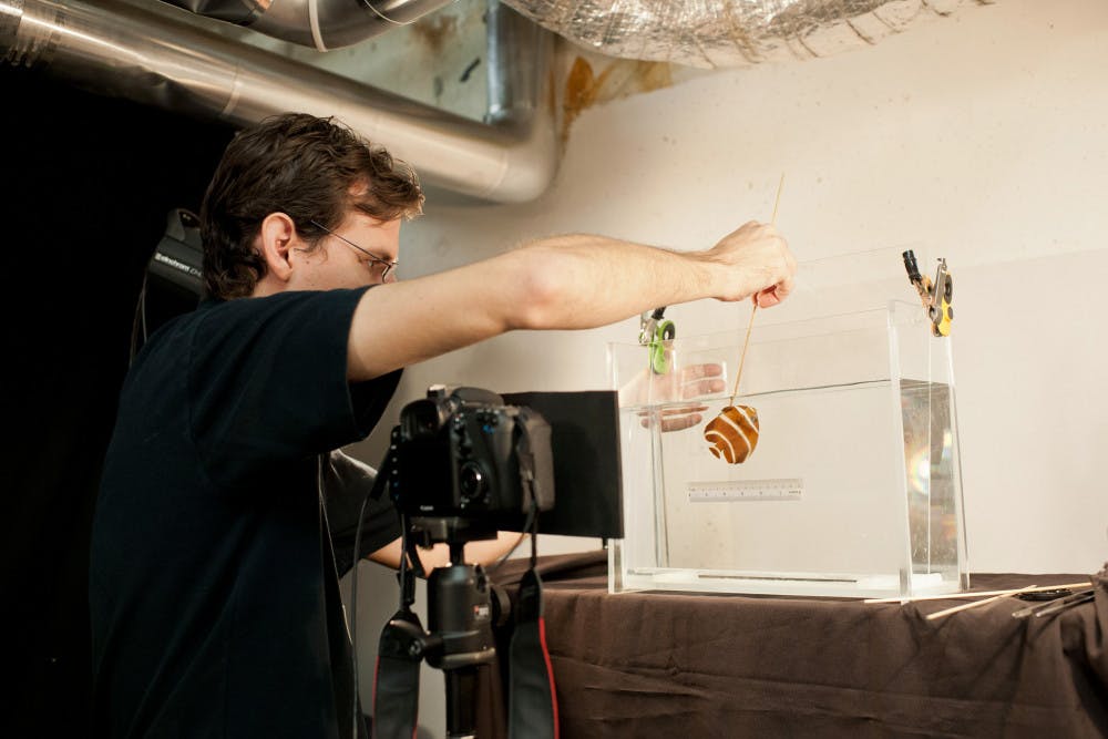 <p><span id="docs-internal-guid-5fc58517-0d2b-77f2-4133-8ed40d5f72a6"><span>Zachary Randall, an ichthyology collections technician, prepares to photograph a specimen at Florida Museum of Natural History.</span></span></p>