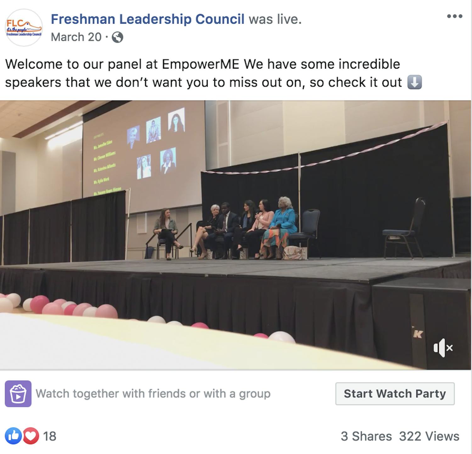 FLC's last Facebook post from March 2019.&nbsp;
