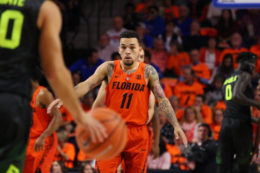 Guard Chris Chiozza scored just six points in Saturday's loss to Vanderbilt. 