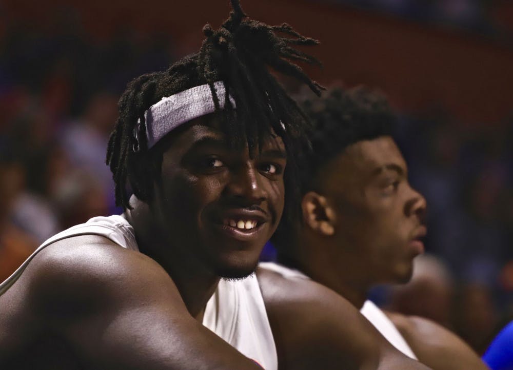 <p>Sophomore Jason Jitoboh at last year&#x27;s game versus LSU. Jitoboh has stepped up in the absence of Colin Castleton, scoring eight points and grabbing 10 rebounds Saturday. </p>