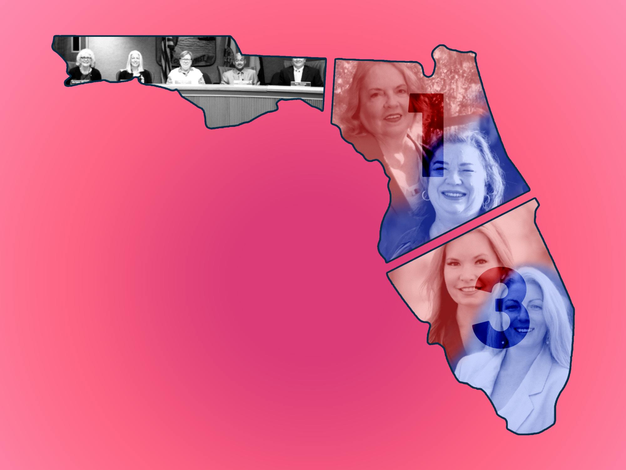 District 1 encompasses the incumbent democratic candidate, Mary Alford, up against republican candidate Lizabeth Ann Doebler. District 3 has incumbent democratic candidate Anna Prizzia against republican candidate Jenn Garrett.