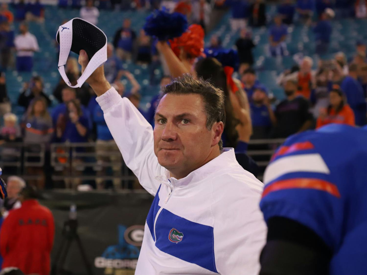Head coach Dan Mullen on the sidelines at Florida-Georgia last year. In today's presser, Mullen stressed the importance of self-education.
