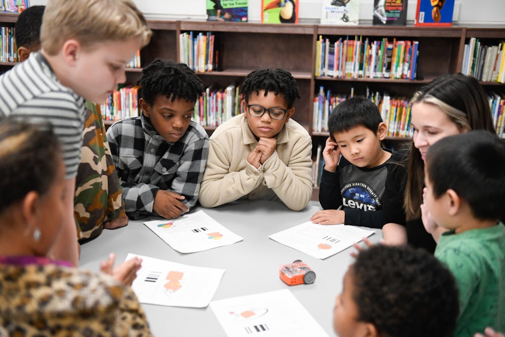 Students attending a STEAM Magnet Program open house event at Metcalfe Elementary on Wednesday, Jan. 31, 2024.