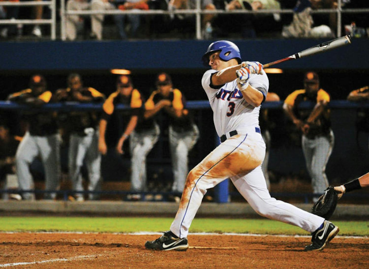 Former UF catcher Mike Zunino swings at a pitch during Florida’s 7-3 win against Bethune-Cookman at McKethan Stadium on June 4, 2010.&nbsp;