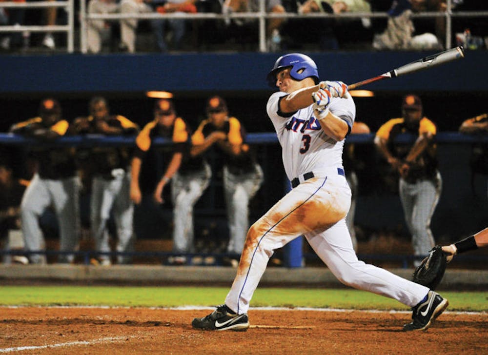<p>Former UF catcher Mike Zunino swings at a pitch during Florida’s 7-3 win against Bethune-Cookman at McKethan Stadium on June 4, 2010.&nbsp;</p>
