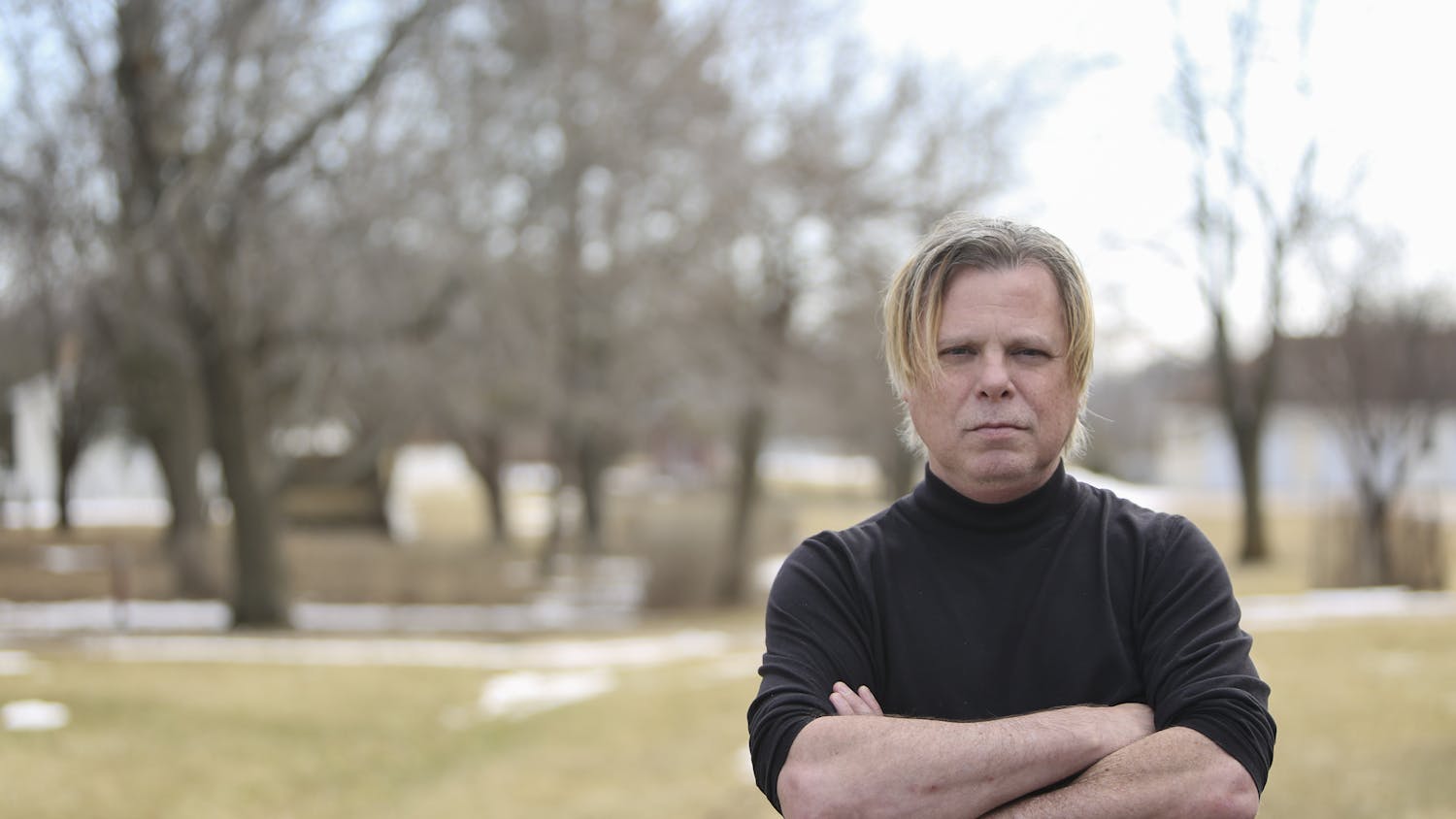 Tom Miller on the campus of Maharishi International University, where he completed his Master of Fine Arts degree.