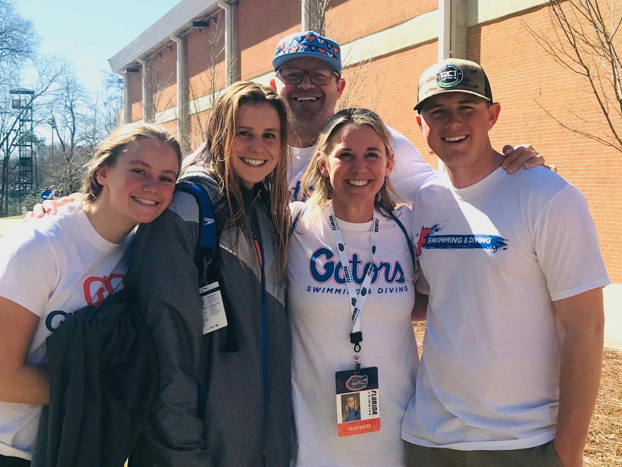 The Bates family dons Gator gear. (courtesy photo from James Bates)