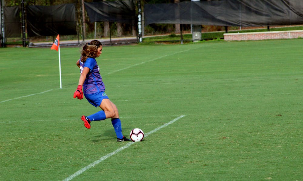 Florida goalkeeper Kaylan Marckese saved three shots in the first half of UF’s 0-0 tie against Alabama on Sunday.