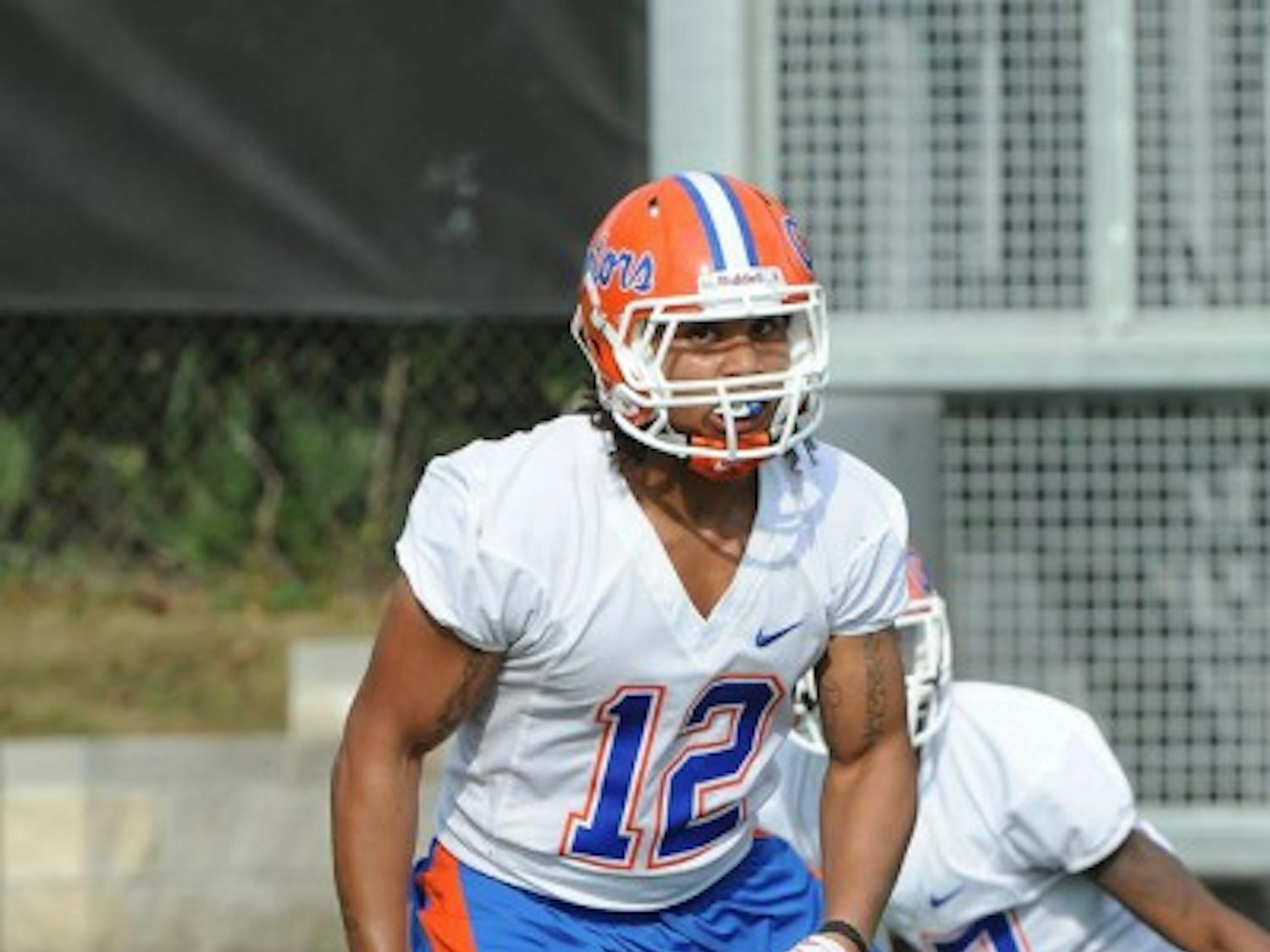Freshman linebacker Antonio Morrison goes through drills during a recent spring football practice.