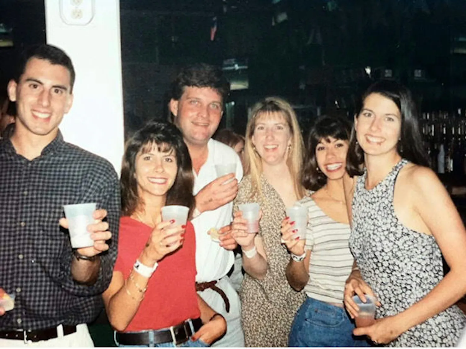 Previous owner Kim Cinque (far right) and friends at Silver Q Billiards & Sports Bar in 1994.