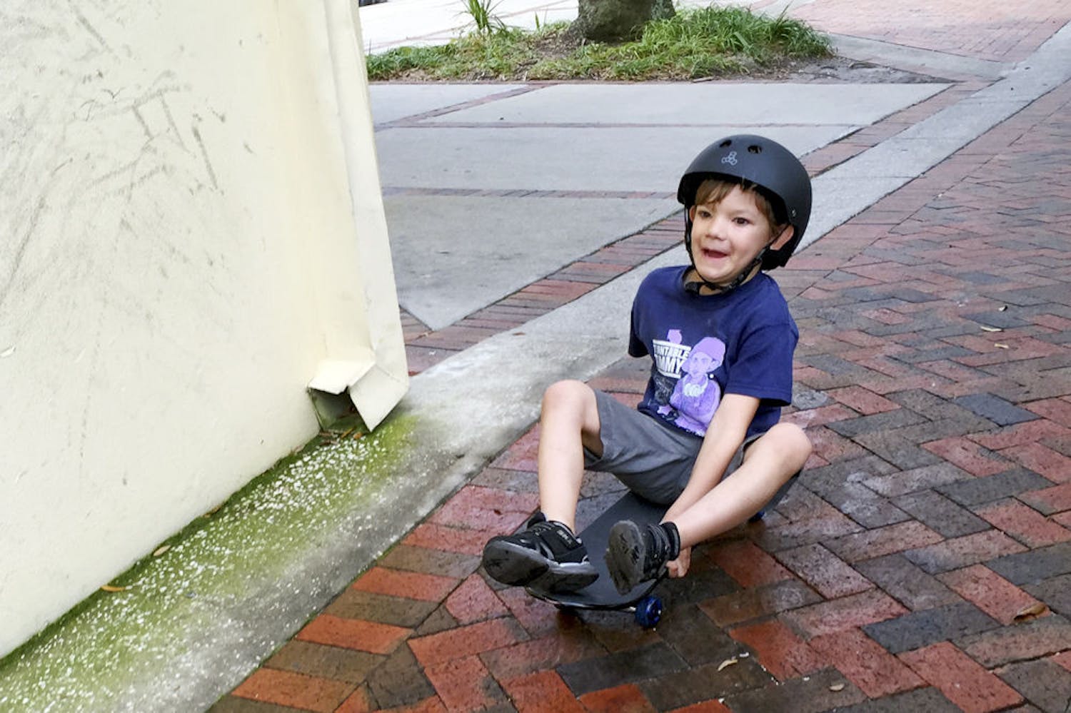 Aedyn Martinez, 6, rides his skateboard next to the Alachua County Public Library on Sunday morning. Aedyn was attending Active Streets, an event which closed nine blocks of University Avenue so that people could enjoy the streets without moving vehicles.