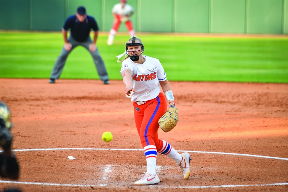 Pitcher Kelly Barnhill has a 1.46 ERA and has only allowed an opponent batting average of .150. She is only 15 strikeouts away from Stacey Nelson's school record of 1,116. 