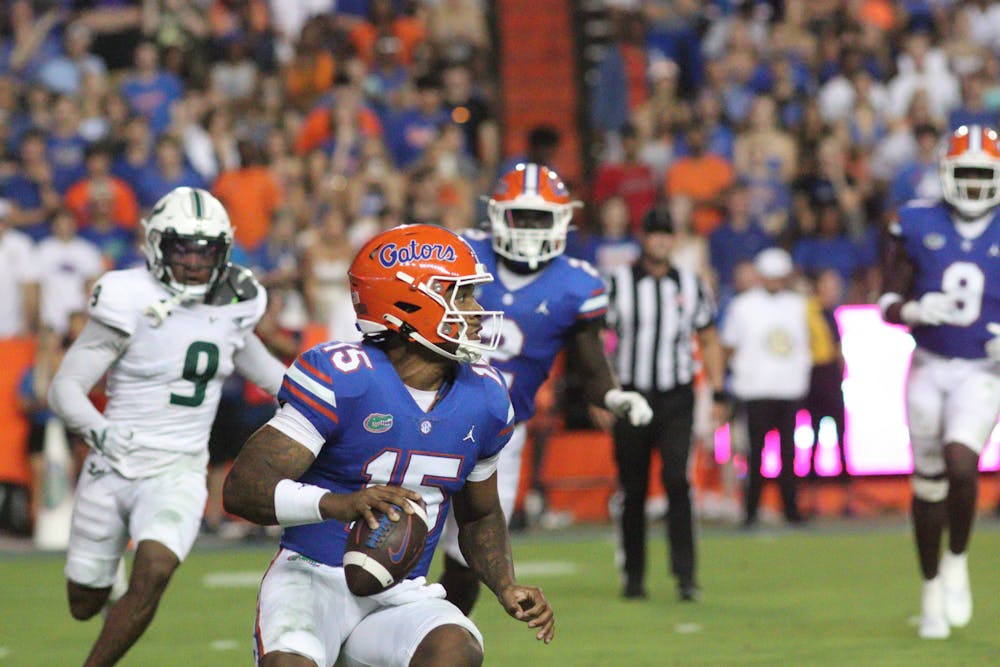 Florida quarterback Anthony Richardson throws the ball during the Gators' 31-28 win over the South Florida Bulls Saturday, Sept. 17, 2022.