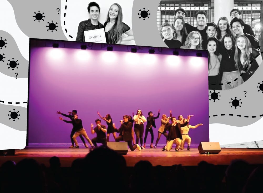 When they would typically be performing, competing and meeting in person, the UF a cappella group No Southern Accent has had to make the switch to virtual interactions. 