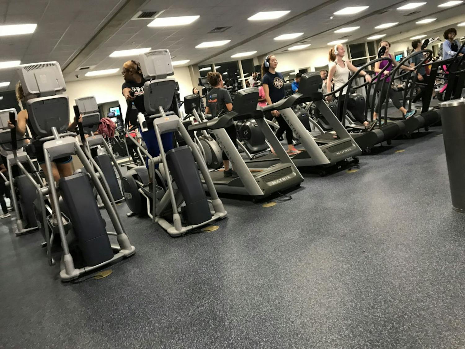 During the first week of spring semester, Student Recreation center is overflowing with students determined to keep their New Year's resolutions.