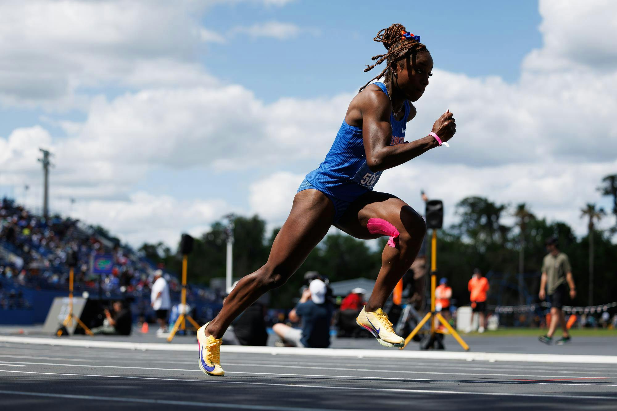 Quincy Penn runs the 400 meters during the Pepsi Florida Relays, Saturday, April 4, 2026, in Gainesville, Fla.