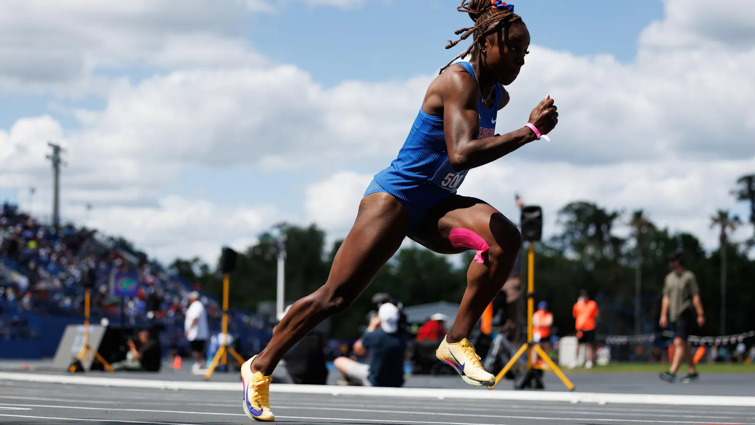 Quincy Penn runs the 400 meters during the Pepsi Florida Relays, Saturday, April 4, 2026, in Gainesville, Fla.