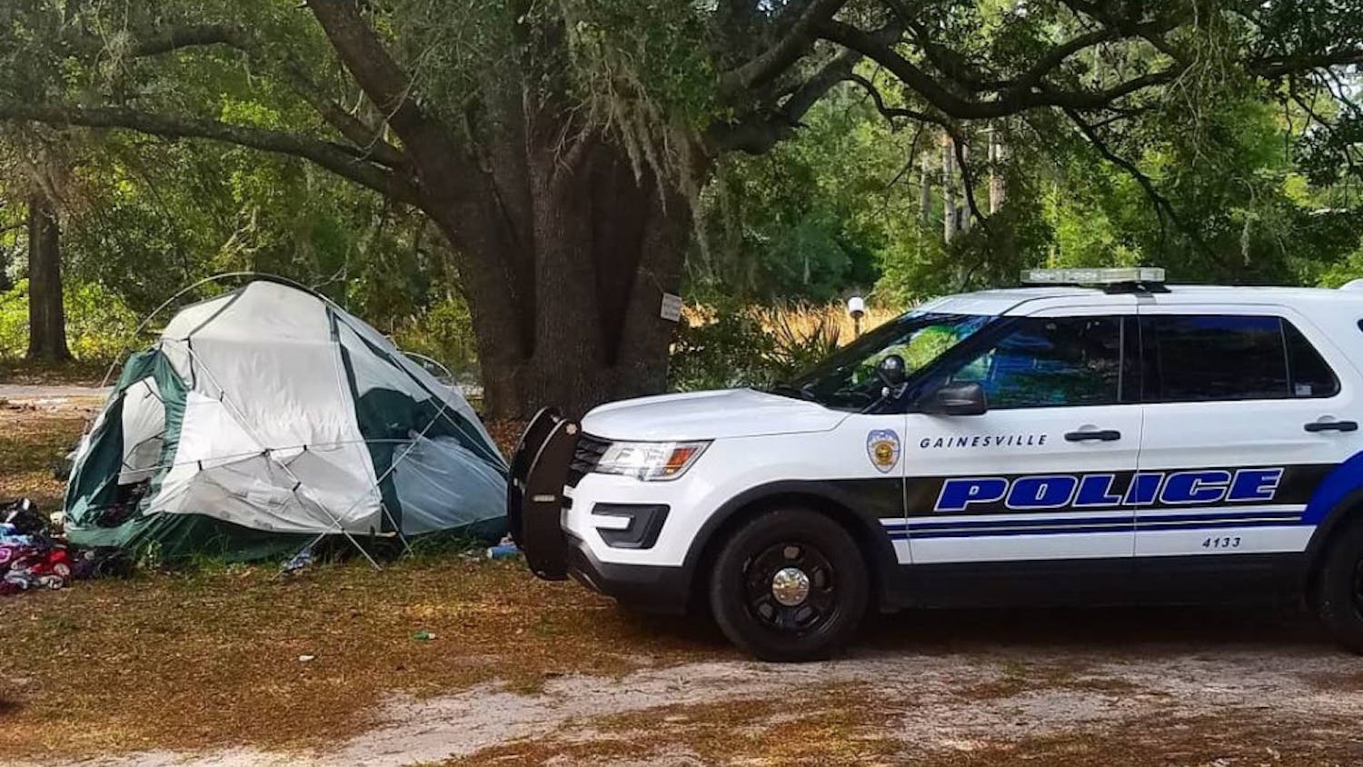 Gainesville Police assisted the Florida Department of Corrections in communicating with members of the encampment on FDC property.
&nbsp;