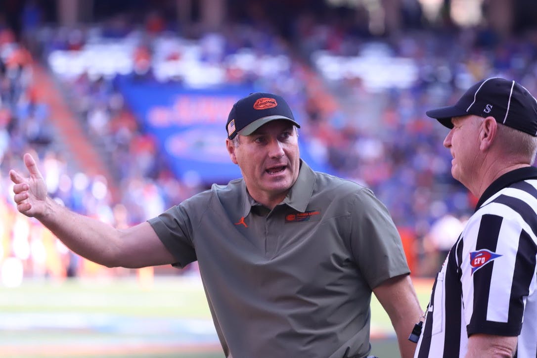 Former Florida football coach Dan Mullen pictured during a game against Samford Nov. 13.