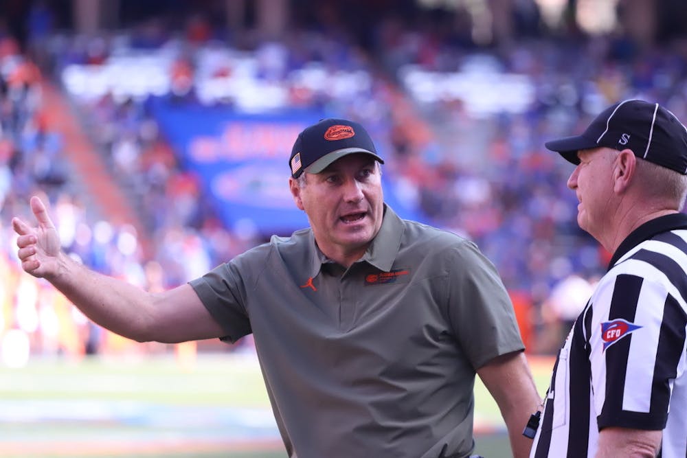 Former Florida football coach Dan Mullen pictured during a game against Samford Nov. 13.