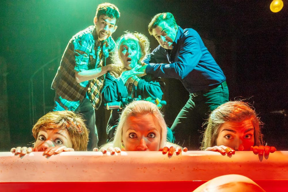 “Slasher,” a behind-the-scenes spoof of the production of horror films, premieres at the Hippodrome State Theatre on Friday night. Tickets are $15 for students. 