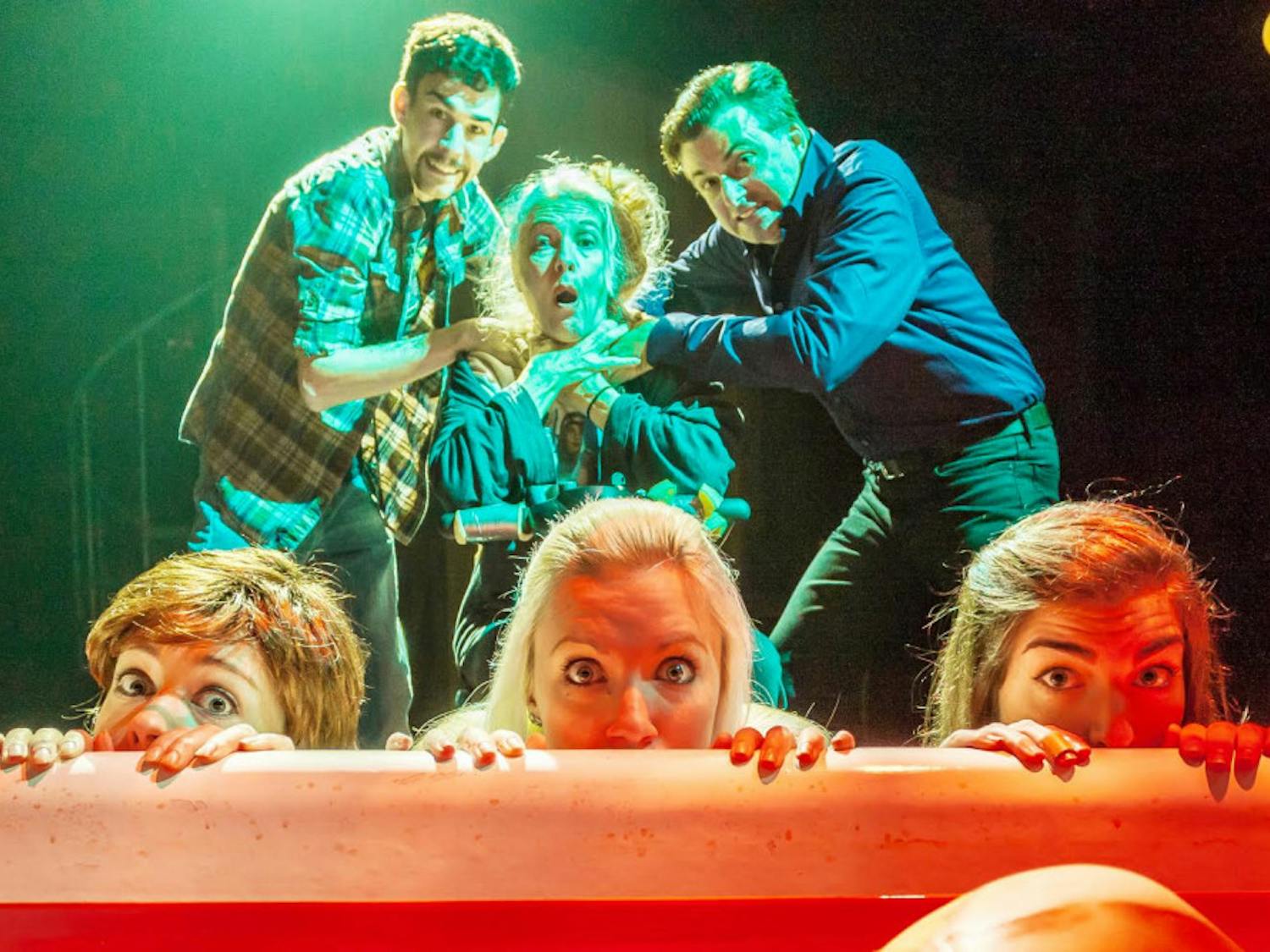 “Slasher,” a behind-the-scenes spoof of the production of horror films, premieres at the Hippodrome State Theatre on Friday night. Tickets are $15 for students.