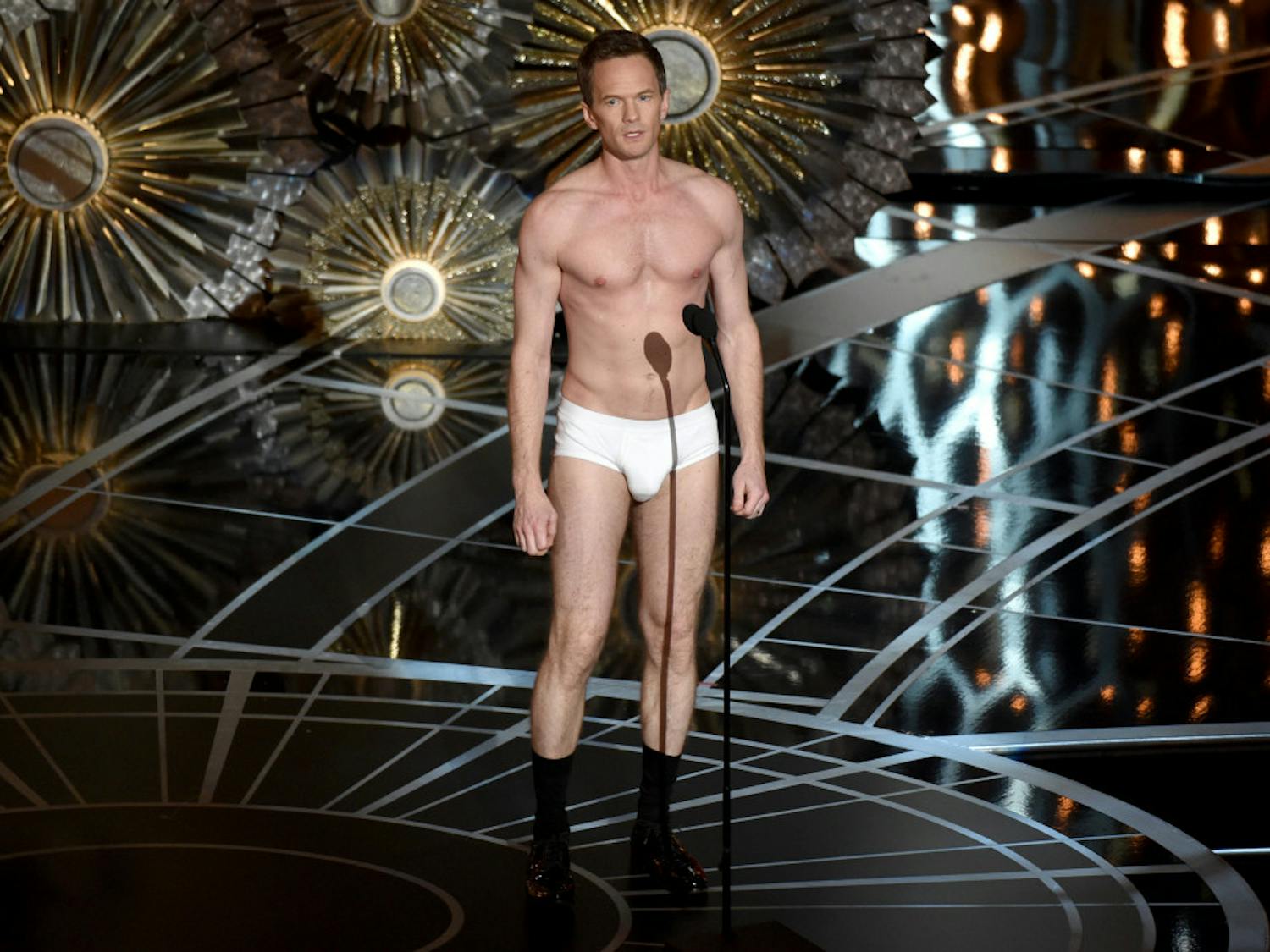 Host Neil Patrick Harris speaks at the Oscars on Sunday, Feb. 22, 2015, at the Dolby Theatre in Los Angeles. 