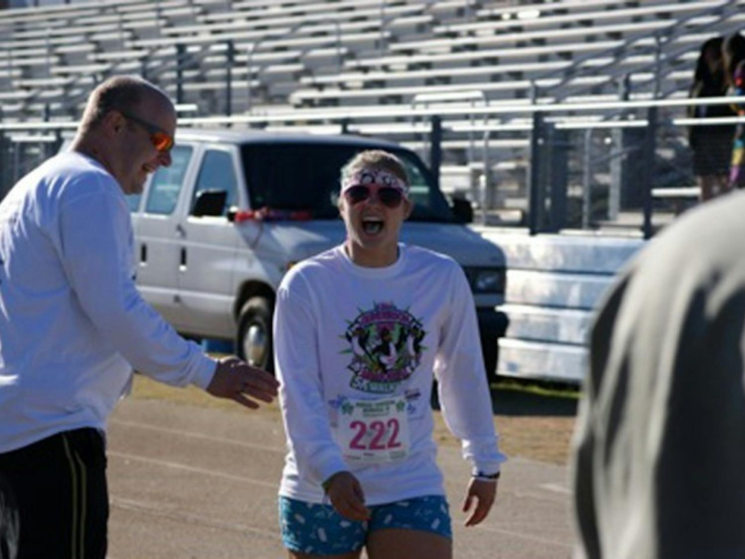 Arielle Gunderson honors the memory of her sister through her participation in the Aubrae Gunderson Invitational. Arielle set a personal best in each of her four runs.  