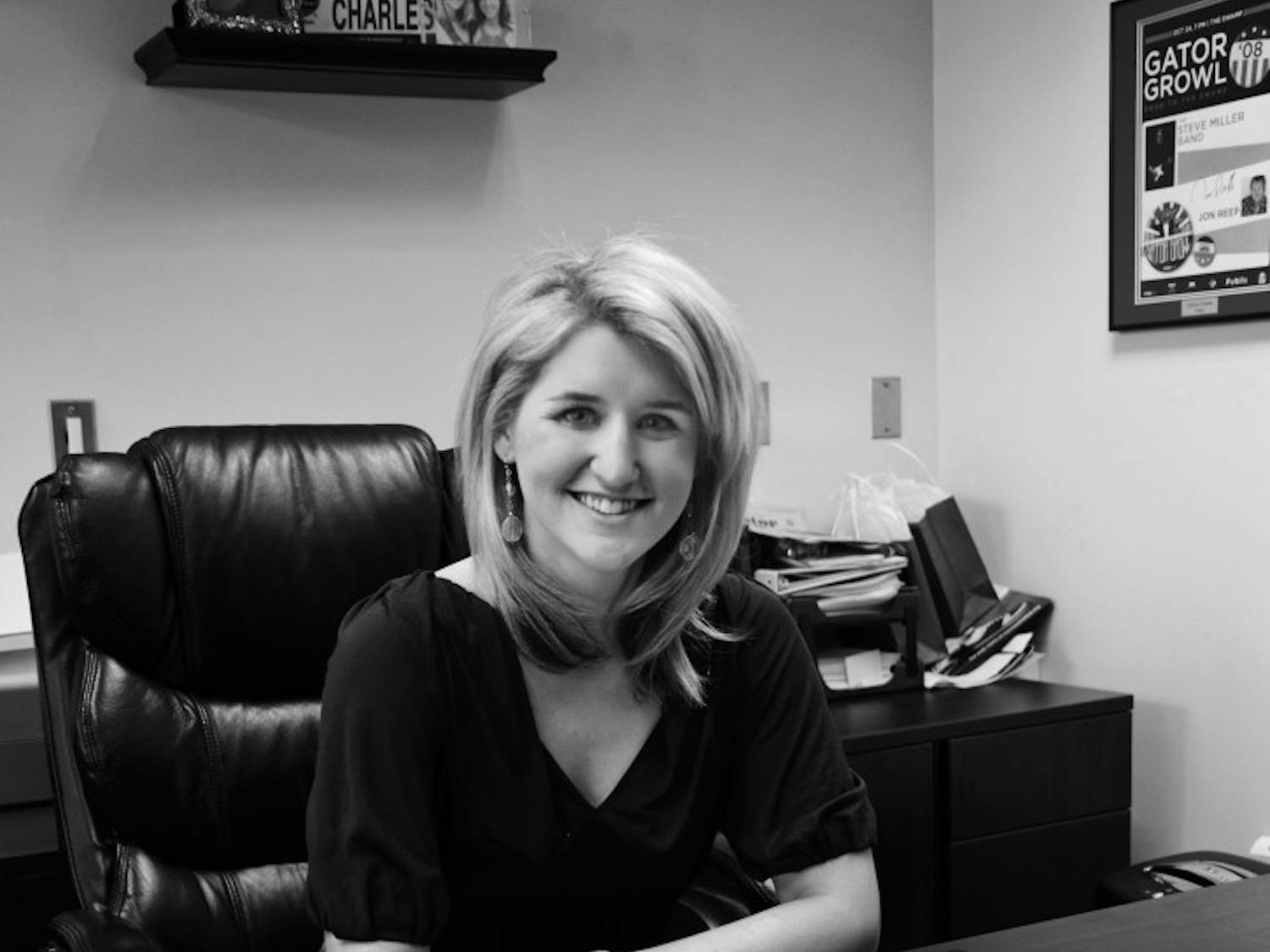 Student Body President Ashton Charles poses for a photo in her office in the Reitz Union on Monday afternoon.