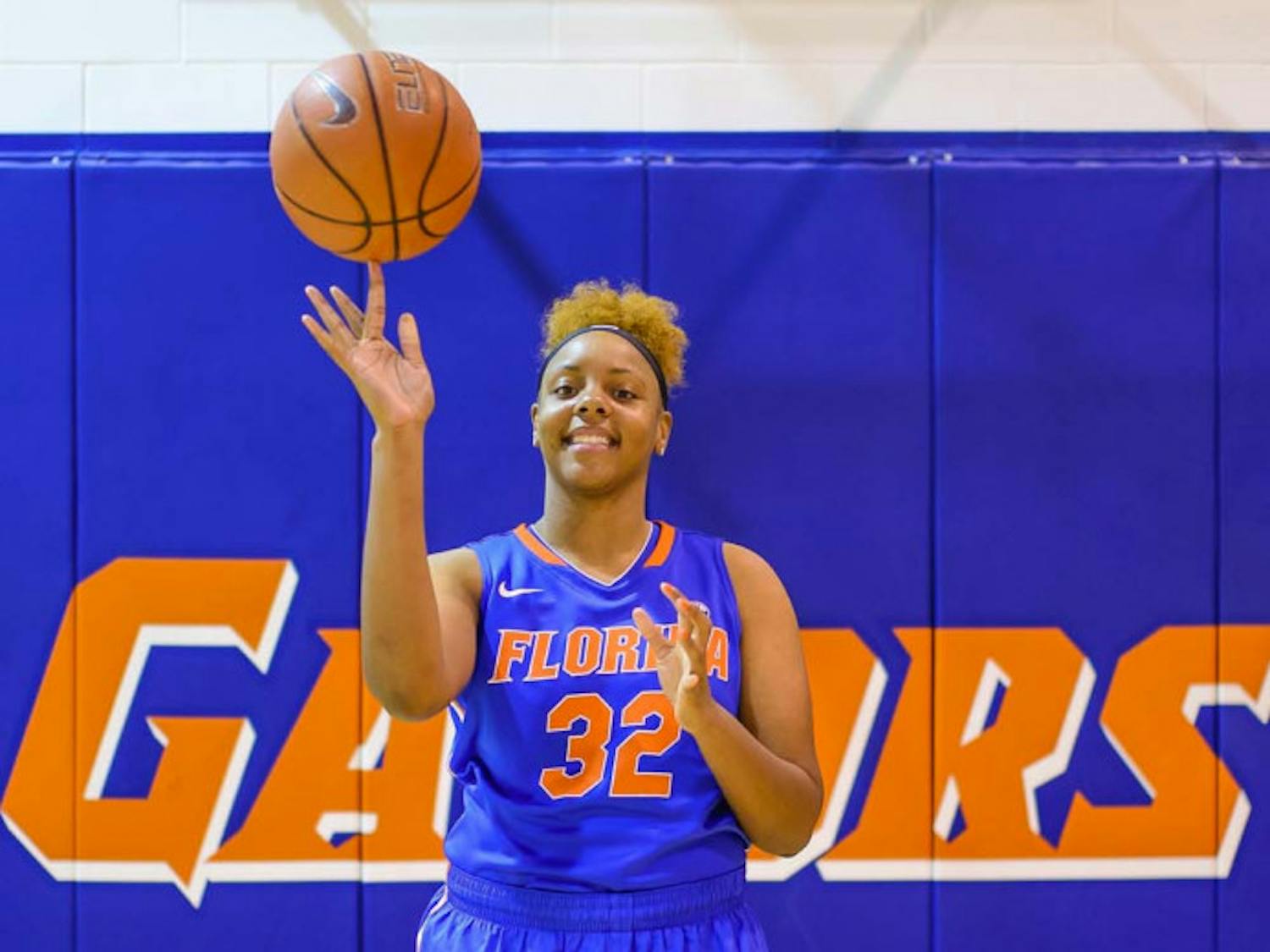 Junior guard Carla Batchelor poses during Florida women's basketball's media day.