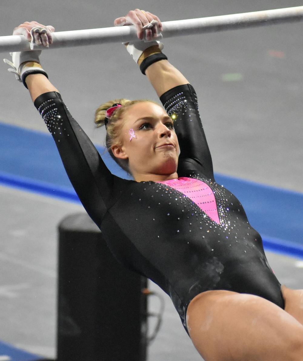 Alyssa Baumann scored a 9.925 on the uneven bars after not competing in that routine for 1,699 days.