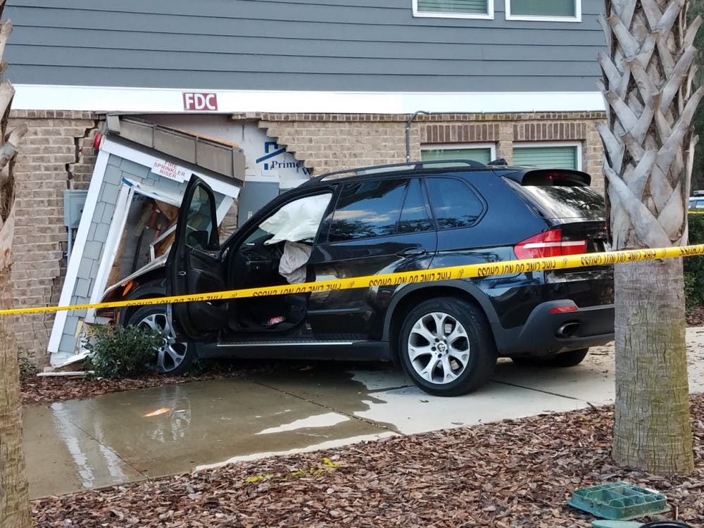 Ahmadric Ty’ree Stone, 19, crashed a stolen car into another car and an apartment building at The Ridge of Gainesville at about 5 p.m. Saturday. The building lost power, and residents will be evacuated for two weeks.
