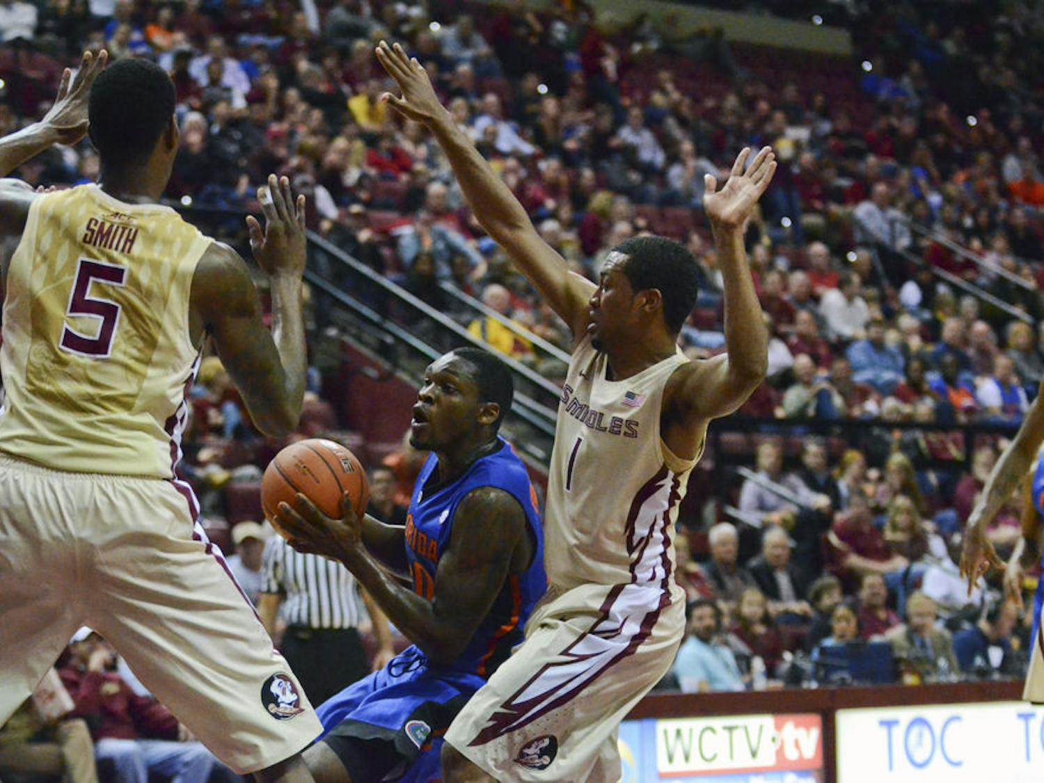 Michael Frazier II drives into the paint during Florida's 65-63 loss to Florida State on Dec. 30 in Tallahasee.