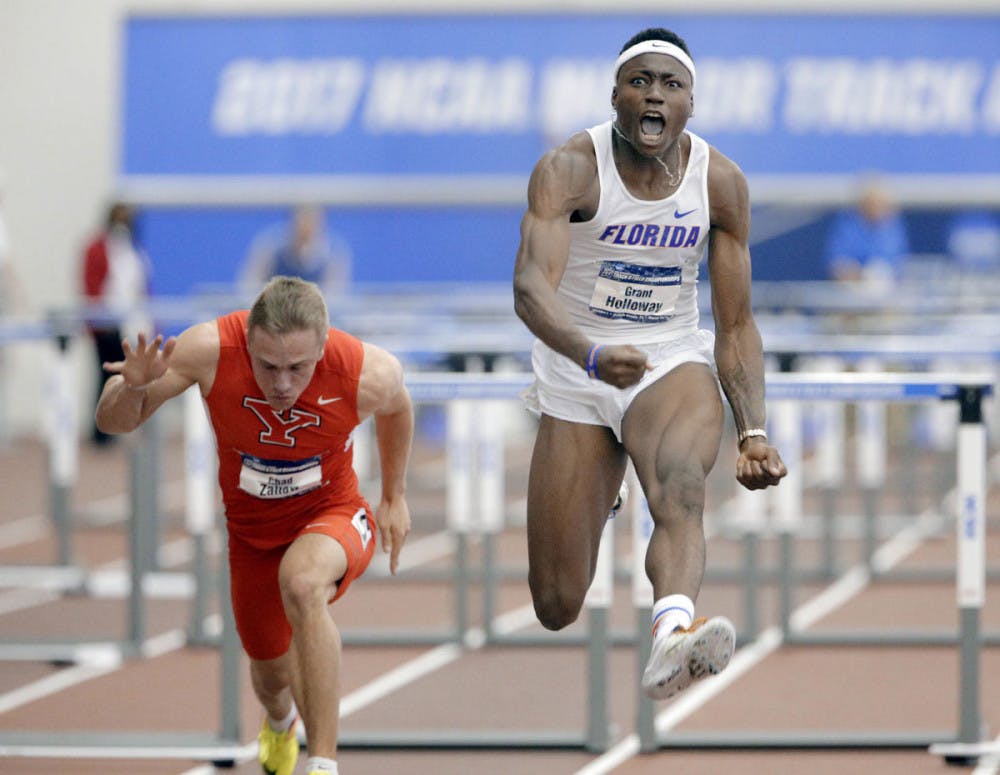 Florida sprinter, jumper and hurdler Grant Holloway finished first in both the 60-meter hurdles and the 200-meter sprint. His time of 7.49 seconds in the hurdles was the fifth fastest in collegiate history.
&nbsp;