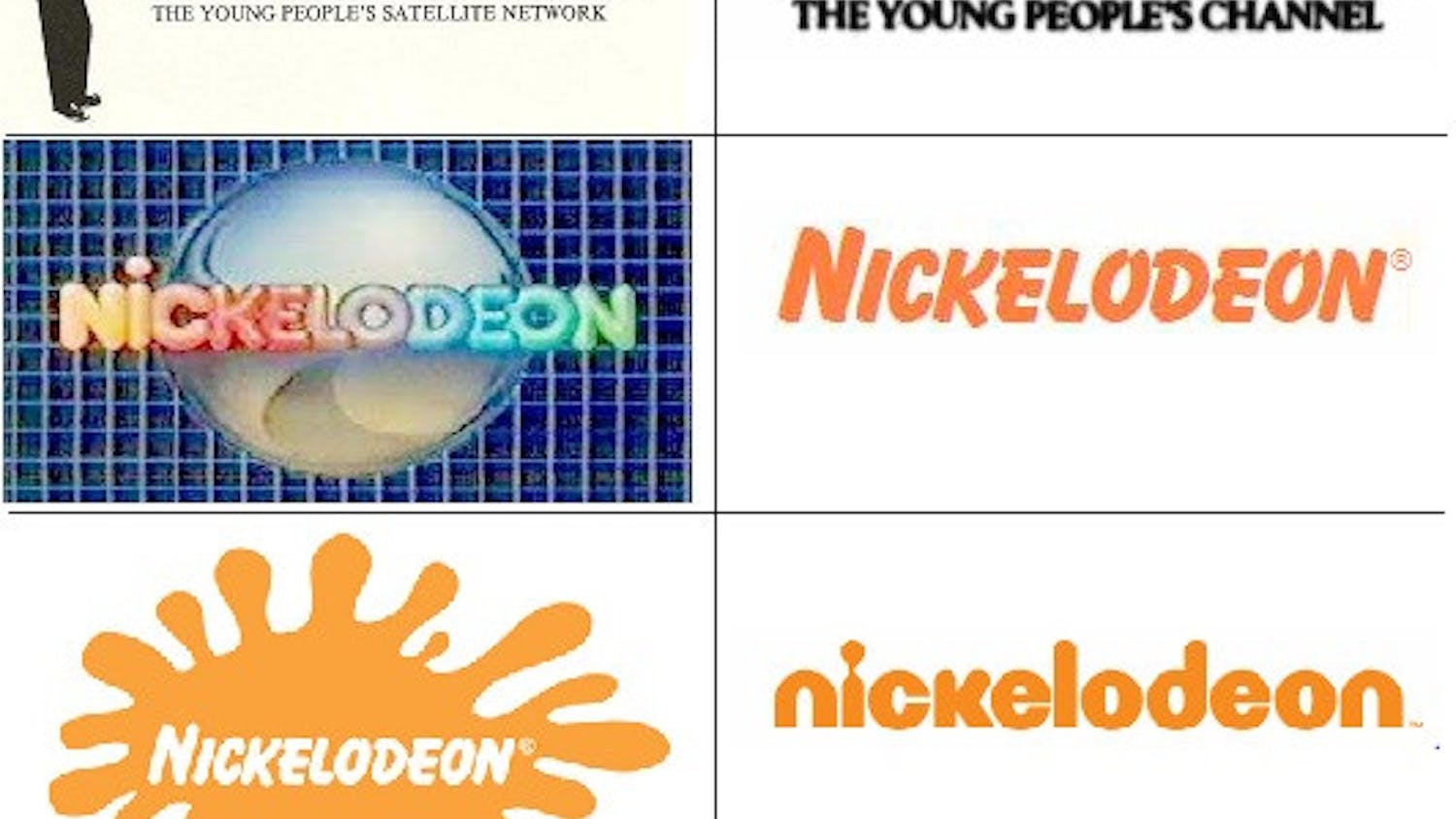 The evolution of the Nickelodeon logo, from 1979 to the present day.