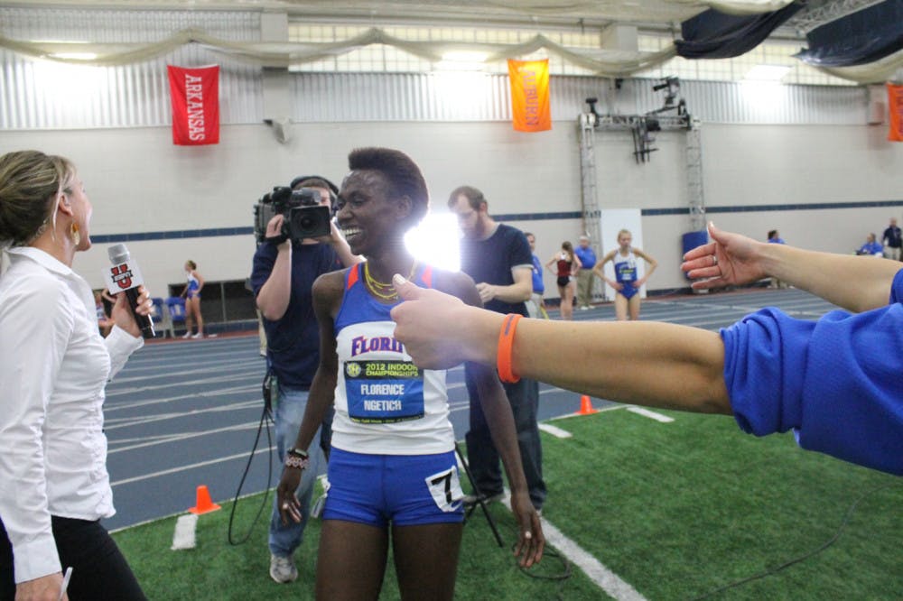 <p> Distance runner Florence Ngetich won the SEC individual title in the 5000m, putting up a time of 16:12.64.</p>