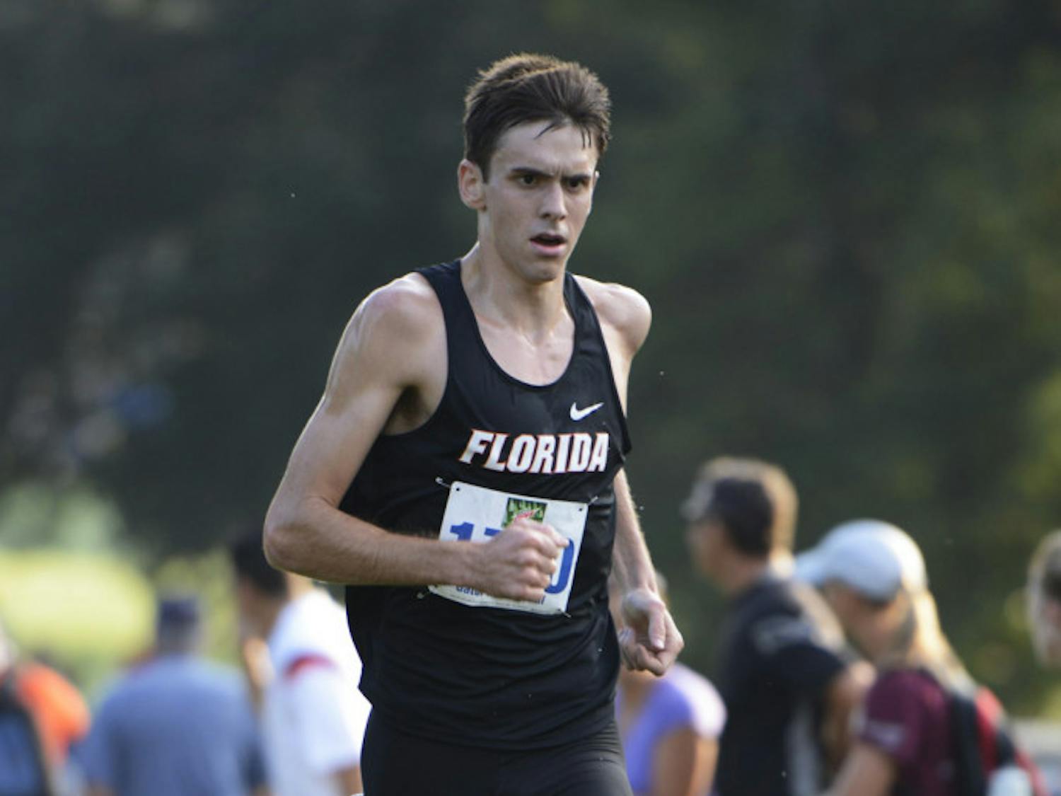 Mark Parrish competes in the Mountain Dew Invitational men’s 8K on Sept. 14 at the Mark Bostick Golf Course in Gainesville.
