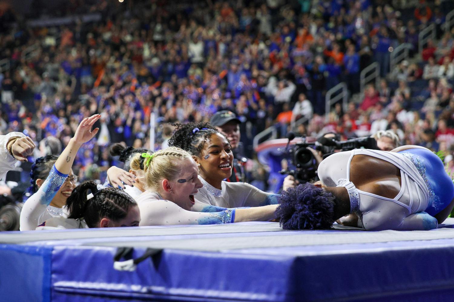 Florida's gymnastics won its 12th Southeastern Conference title behind the Gators' season-high team score.