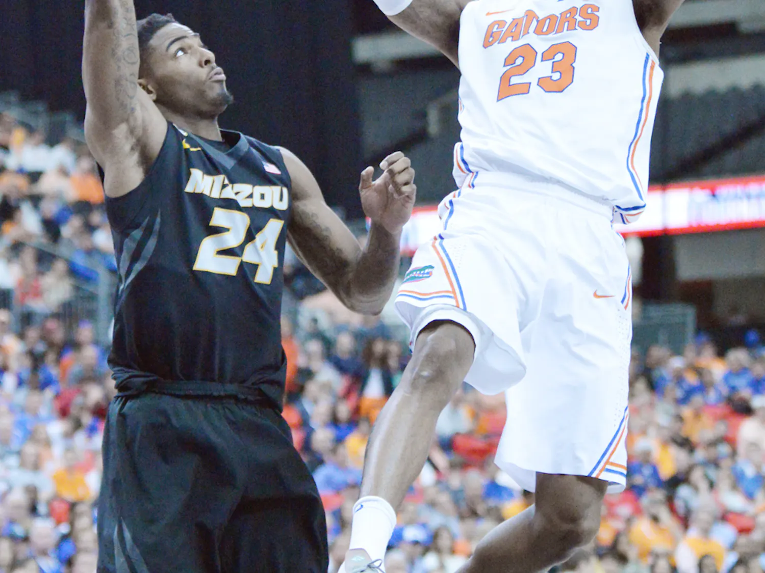 Chris Walker attempts a layup during Florida’s 72-49 win against Missouri on March 14 in the Georgia Dome in Atlanta.