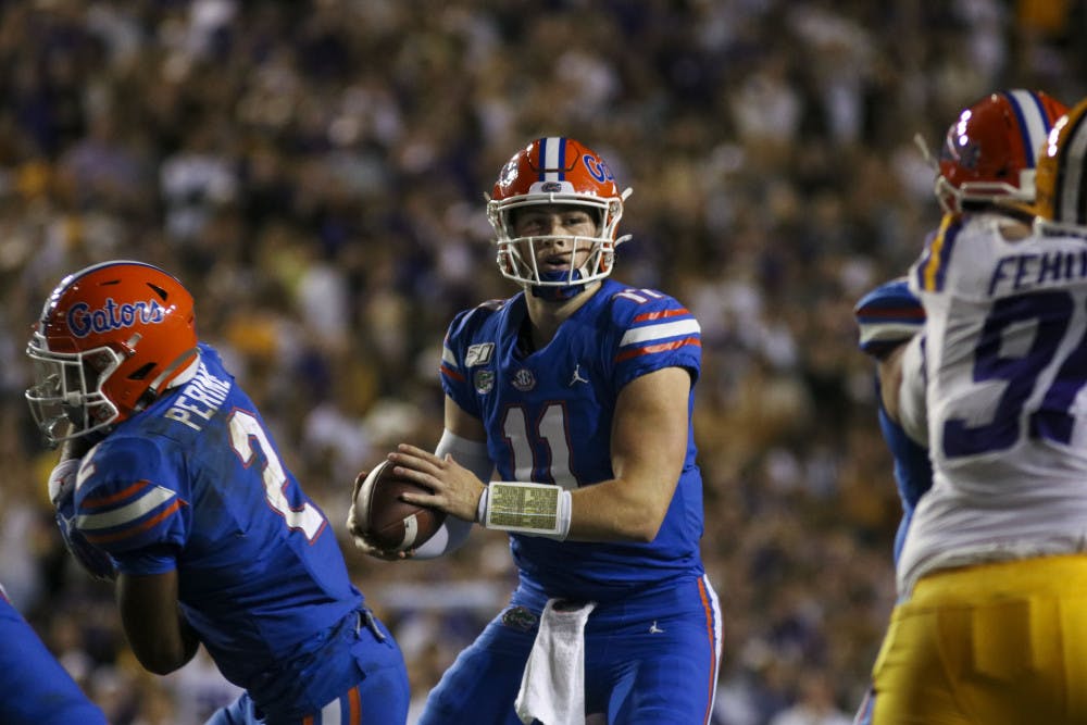 <p>UF quarterback Kyle Trask had over 300 yards passing, but Florida still suffered its first loss of the season at LSU. </p>