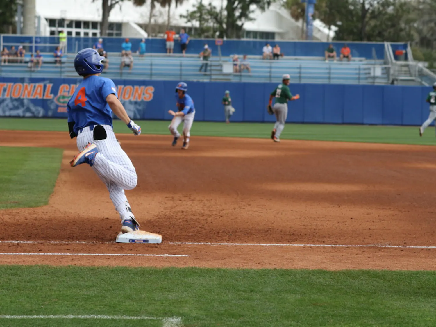 Florida center fielder Jud Fabian scored two runs during UF's 4-2 win over Florida State in Jacksonville on Tuesday.
